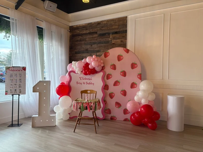 1st birthday backdrop setup